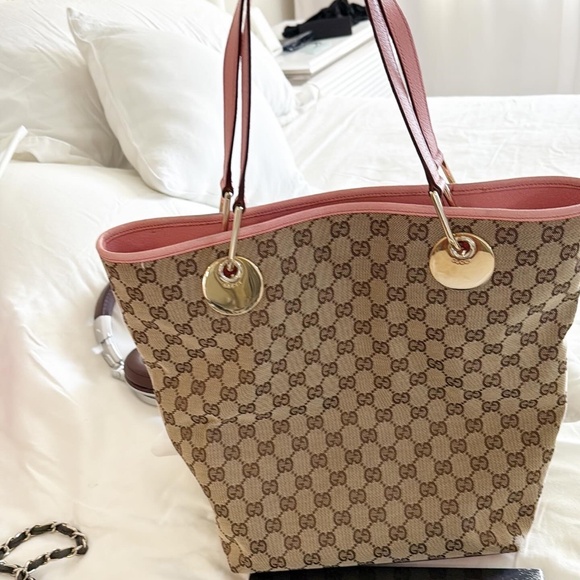 Authentic 100% GUCCI bag tote real leather. - Picture 1 of 11